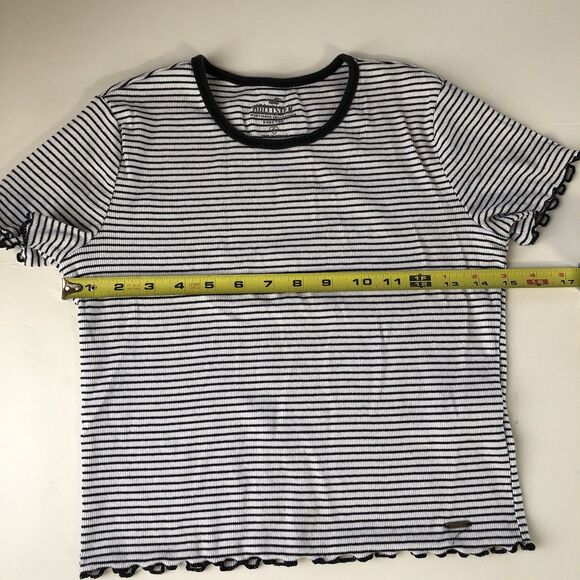 Hollister Must Have Collection Baby Tee White W/black Stripes Size Small - Picture 5 of 16